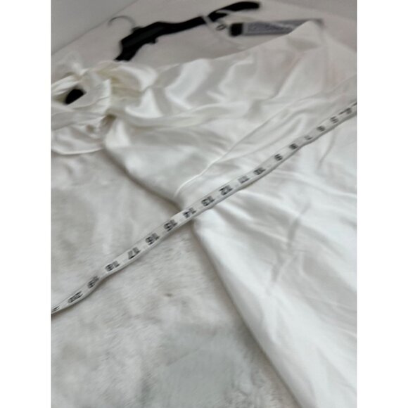 NWTD IEENA FOR MAC DUGGAL Size 6 One Shoulder Calf Midi Dress White MSRP $298 - Picture 7 of 12